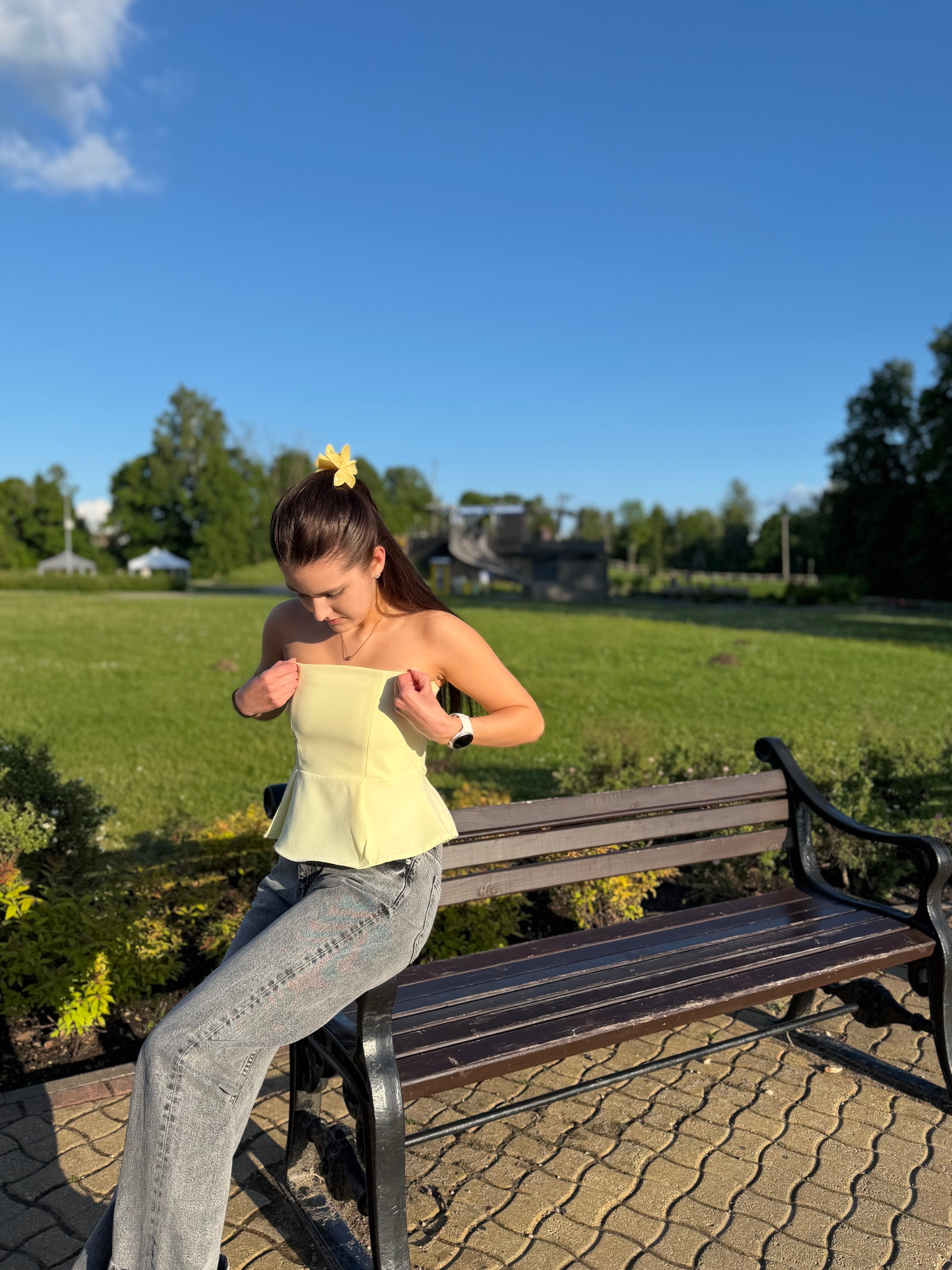 Tops bez lencēm "Yellow"