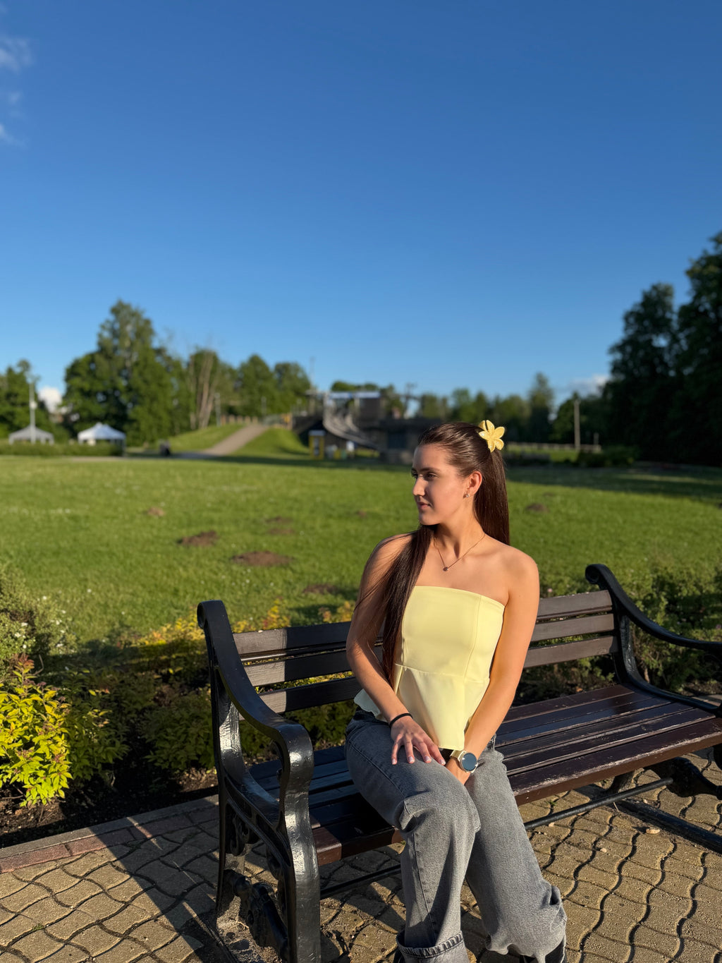 Tops bez lencēm "Yellow"