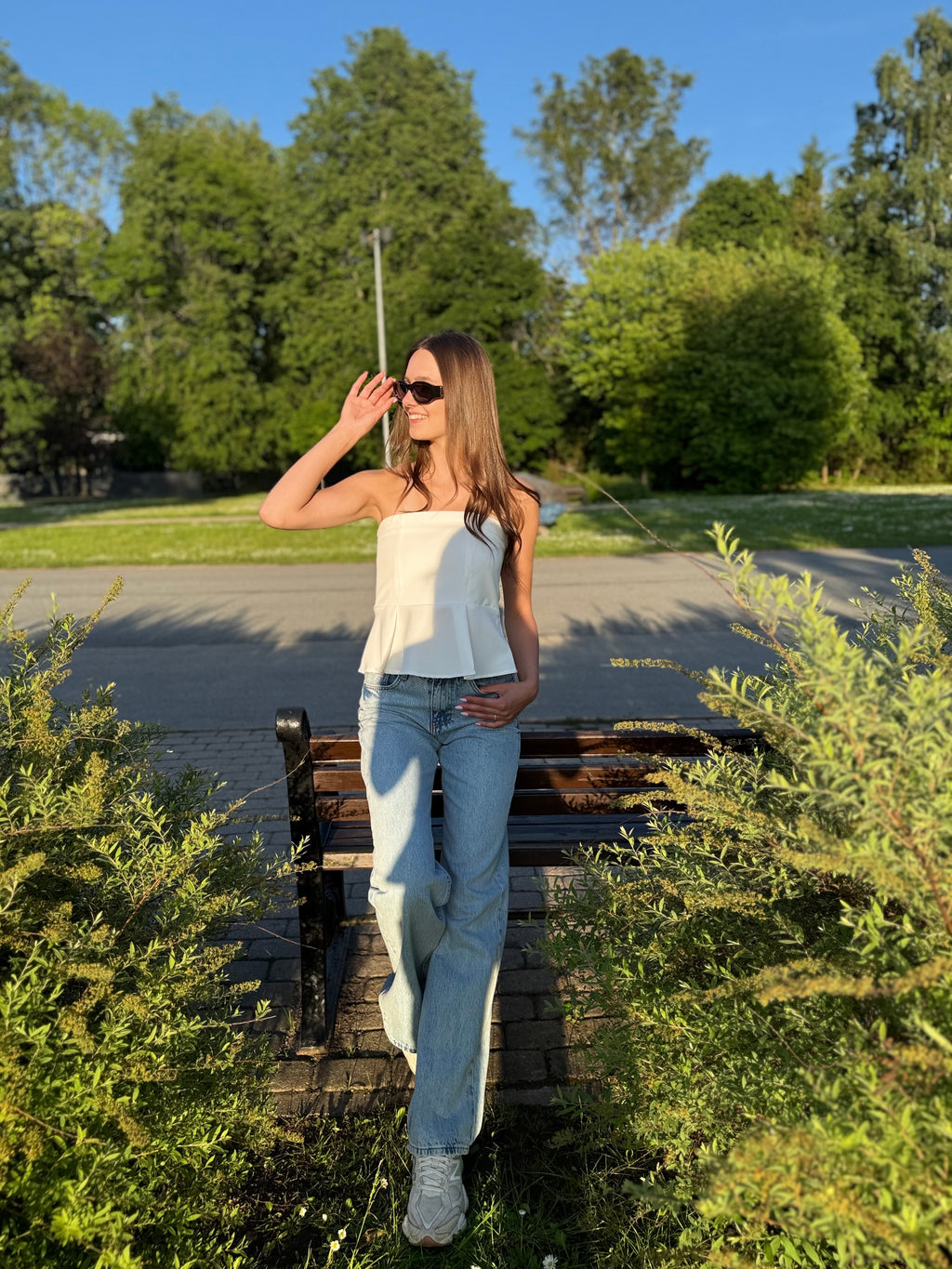 Tops bez lencēm "White"