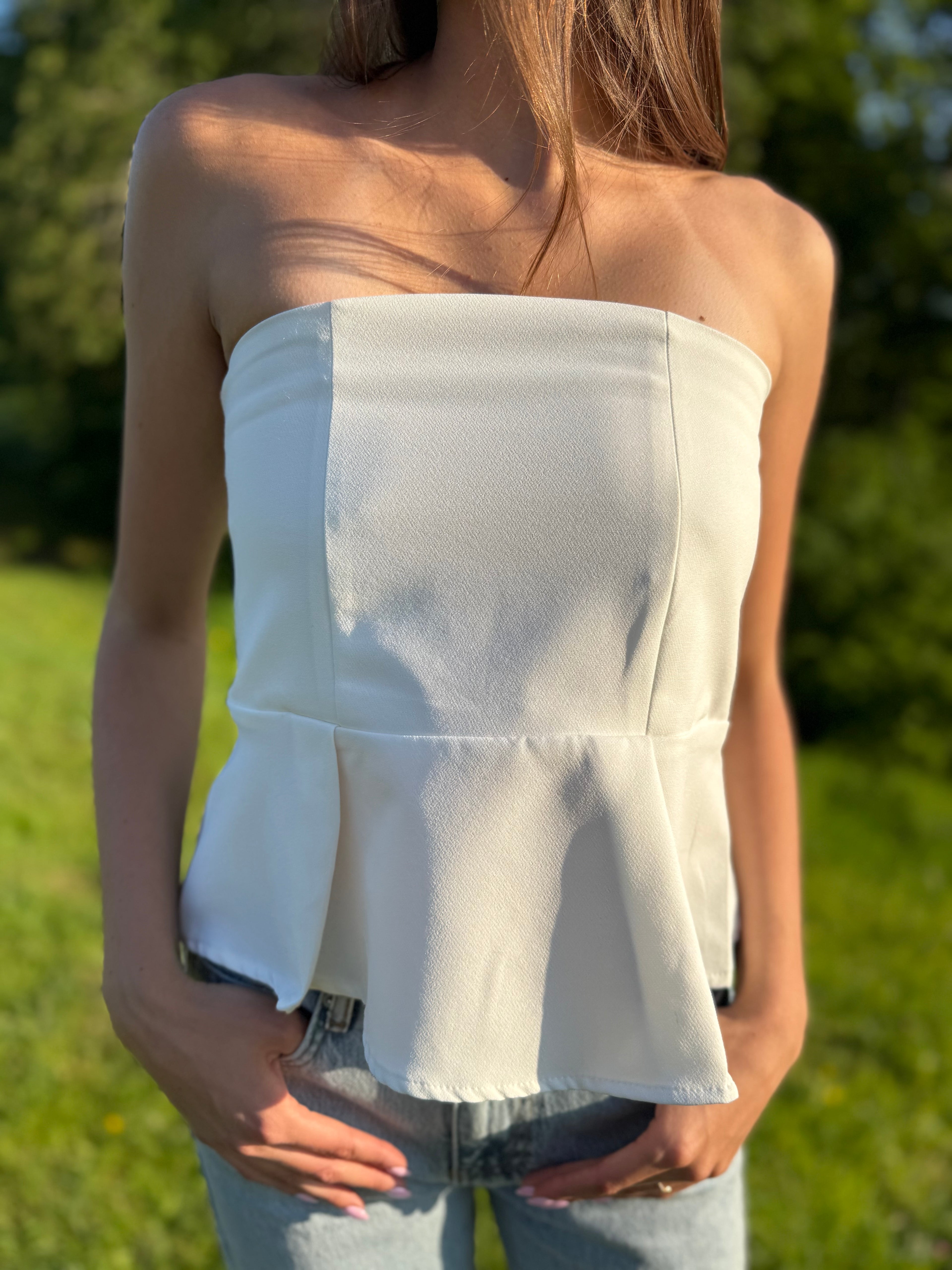 Tops bez lencēm "White"