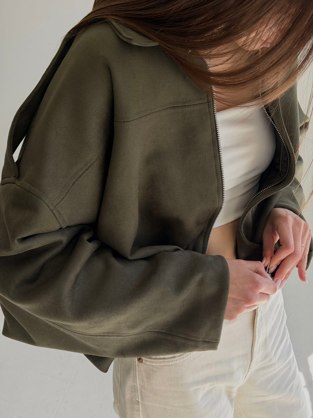 Khaki bomber jaka