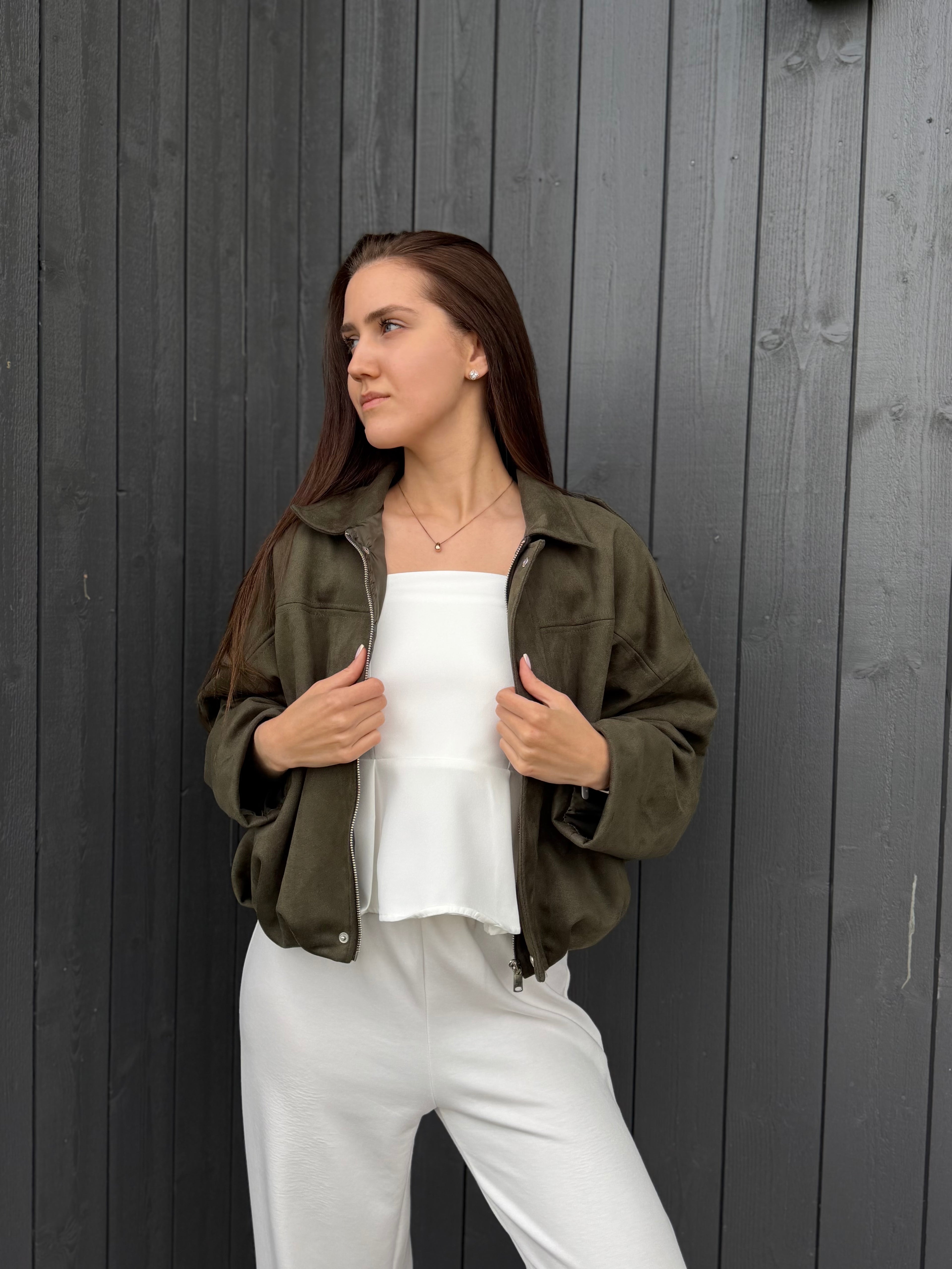 Khaki bomber jaka