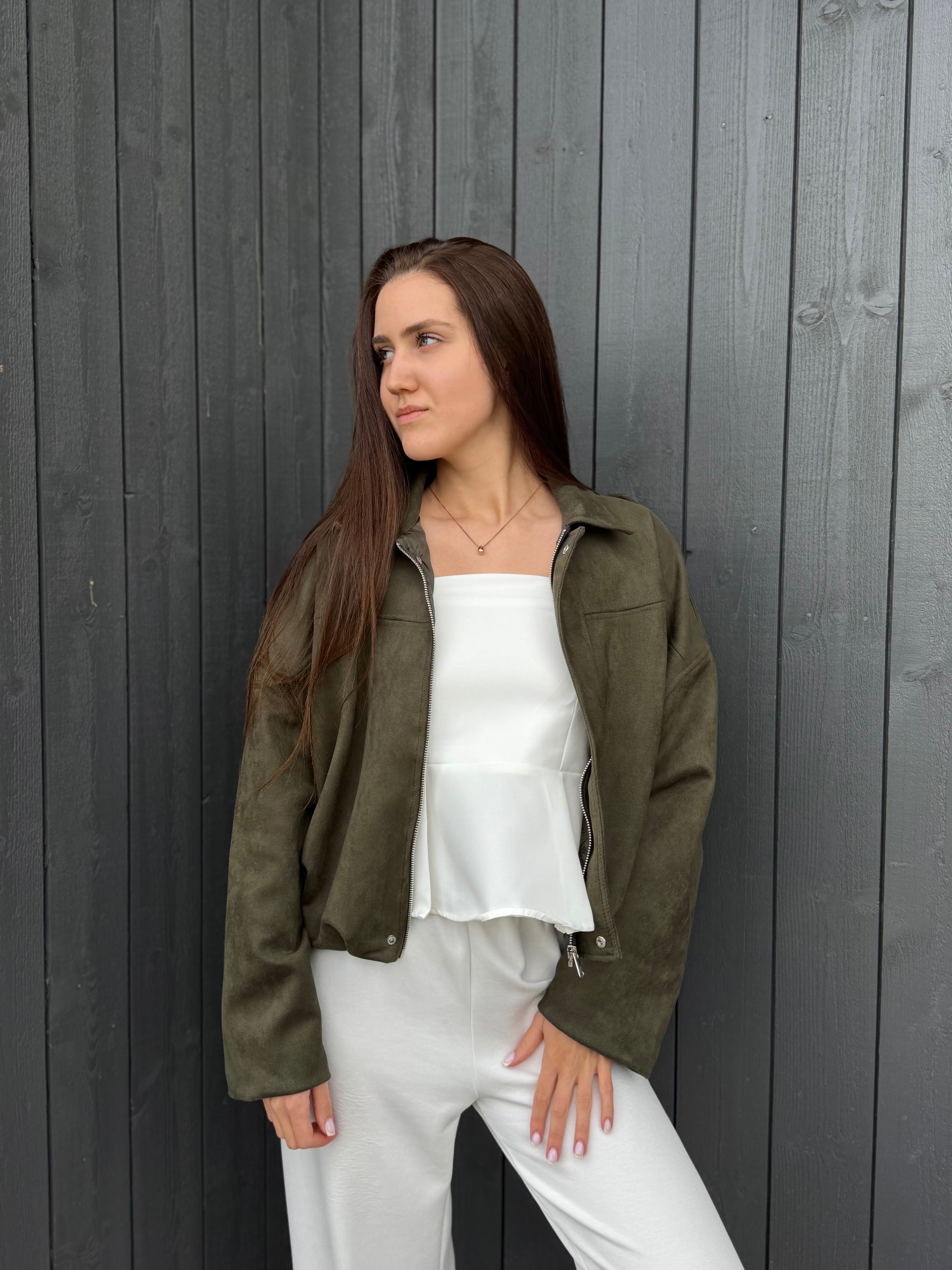 Khaki bomber jaka