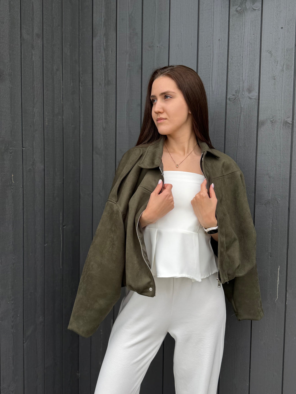 Khaki bomber jaka