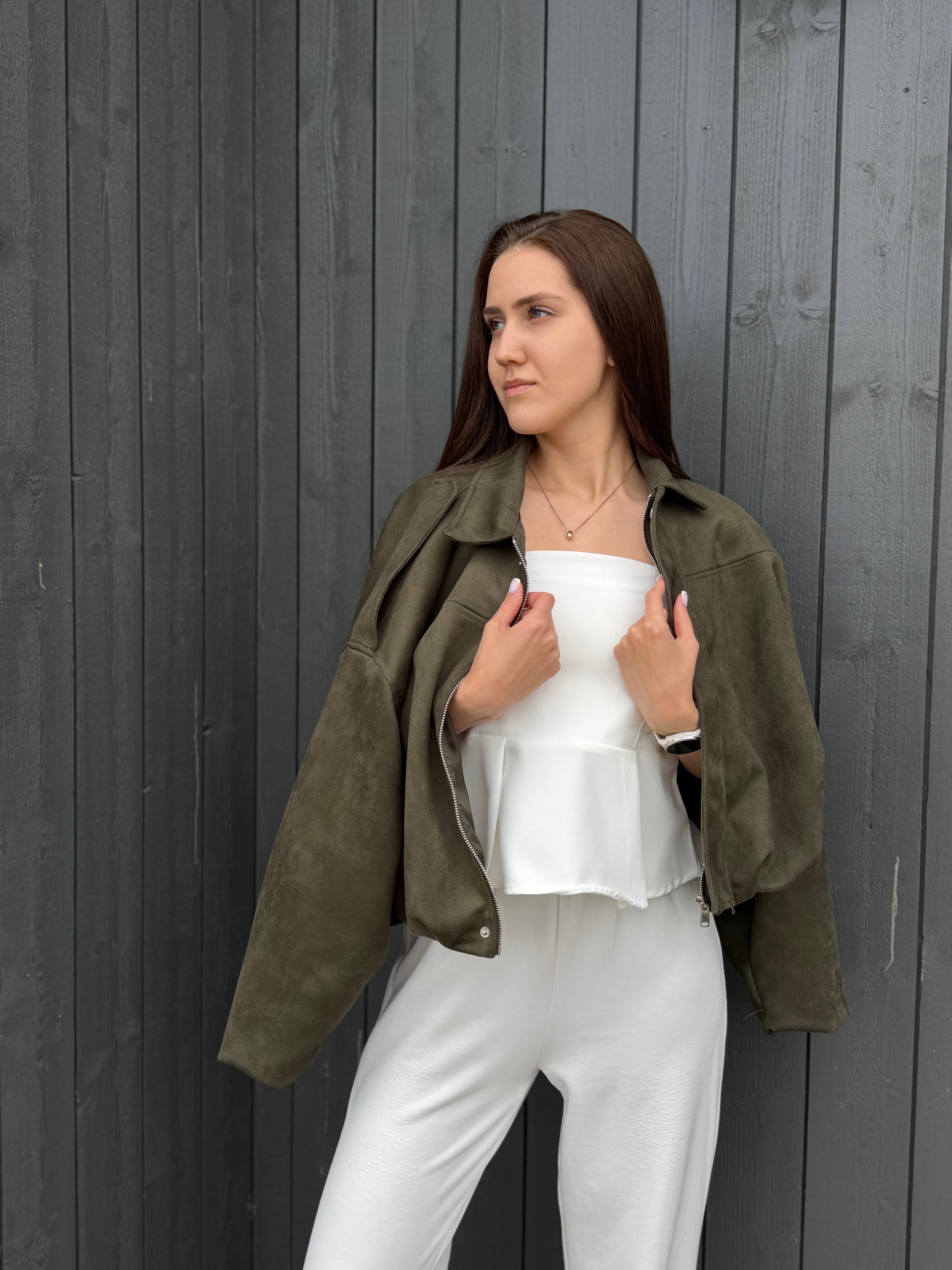 Khaki bomber jaka